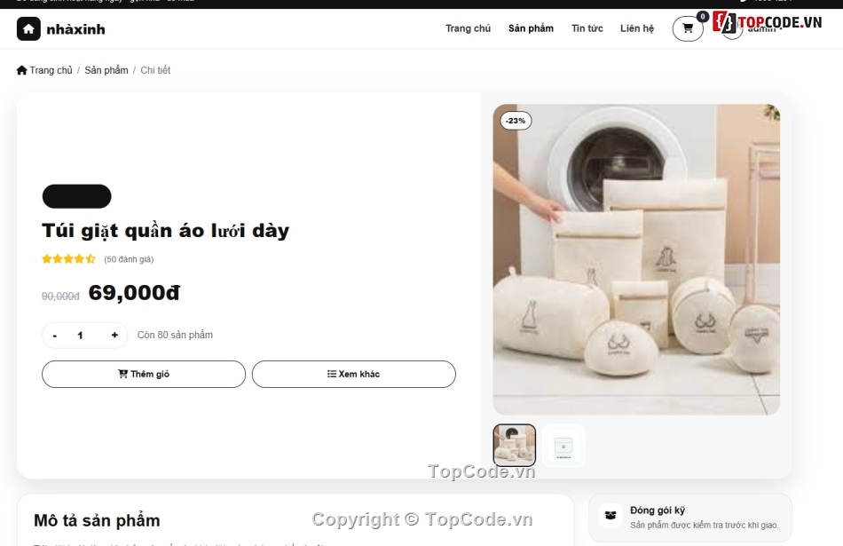 website,web bán đồ dùng,đồ án website